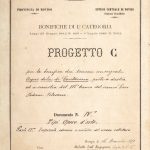 Copertina del progetto 14 dicembre 1889 per la costruzione dell’idrovora Vallesina