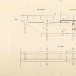 Disegni del ponte pedonale annesso al complesso idrovoro