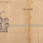 Rappresentazione schematica di una delle motrici tipo Woolf a valvole con collegamento alla caldaia. Schematic representation of one of the Woolf engines, 1900.