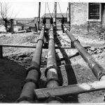 Alluvione 1951: elettropompe presso l’idrovora Vallesina.