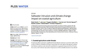 SALTWATER INTRUSION AND CLIMATE CHANGE IMPACT ON COASTAL AGRICULTURE